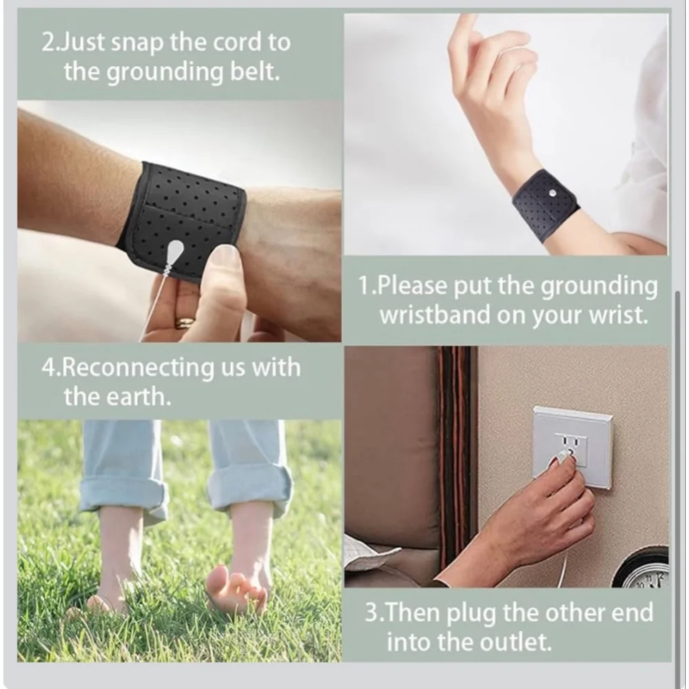Unbranded Grounding Wrist Strap One Size Black White